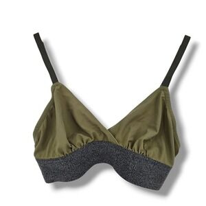 Half Moon Active By Modern Movement Olive Green Bra‎ Top Sportswear Women Size L